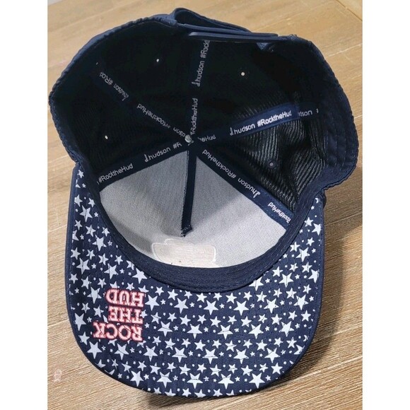 Dancin' Cactus d.Hudson Snapback Golf Hat Cap Rock The Hud Navy Blue Flag Stars - Picture 4 of 5